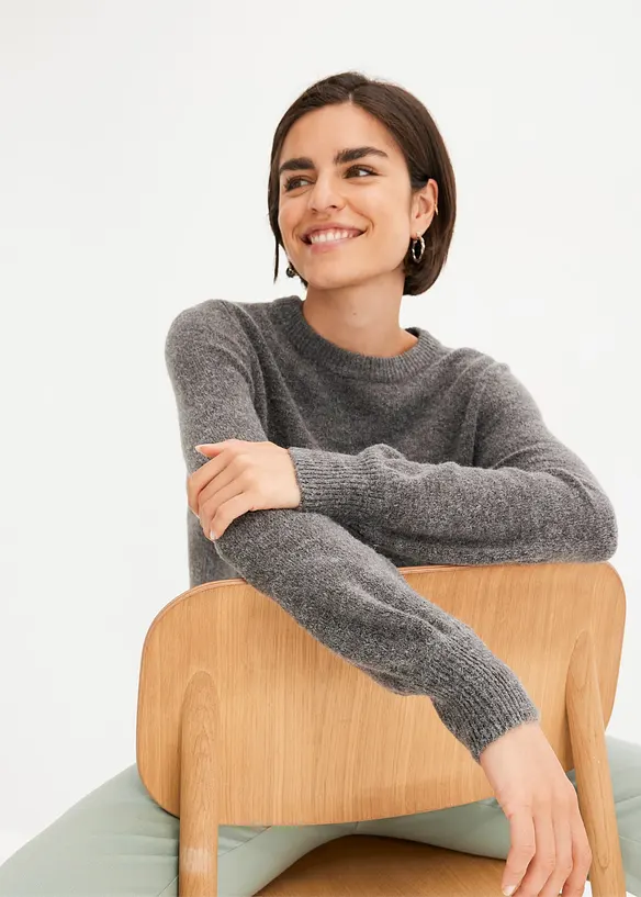 Pull &agrave; manches ballon, bonprix