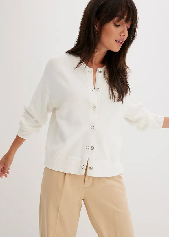 Gilet en maille 100% coton, bonprix