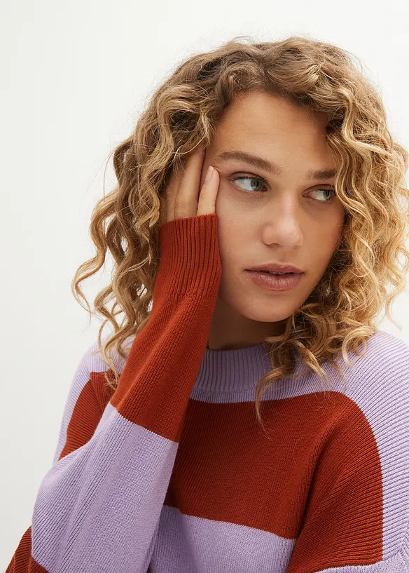 Pull en fine maille &agrave; larges rayures, bonprix