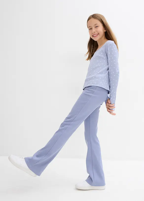 Pantalon en jersey de coton c&ocirc;tel&eacute;, bonprix
