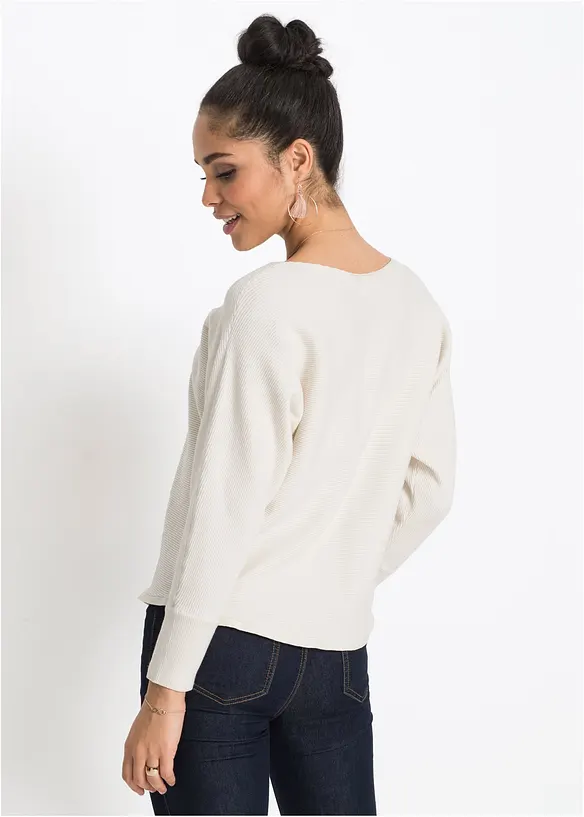 Pull oversize c&ocirc;tel&eacute;, bonprix