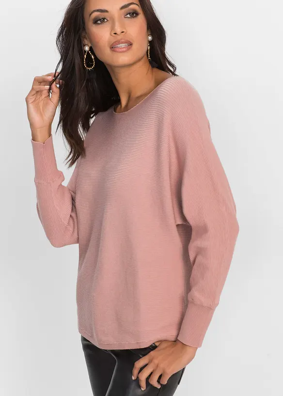 Pull oversize c&ocirc;tel&eacute;, bonprix