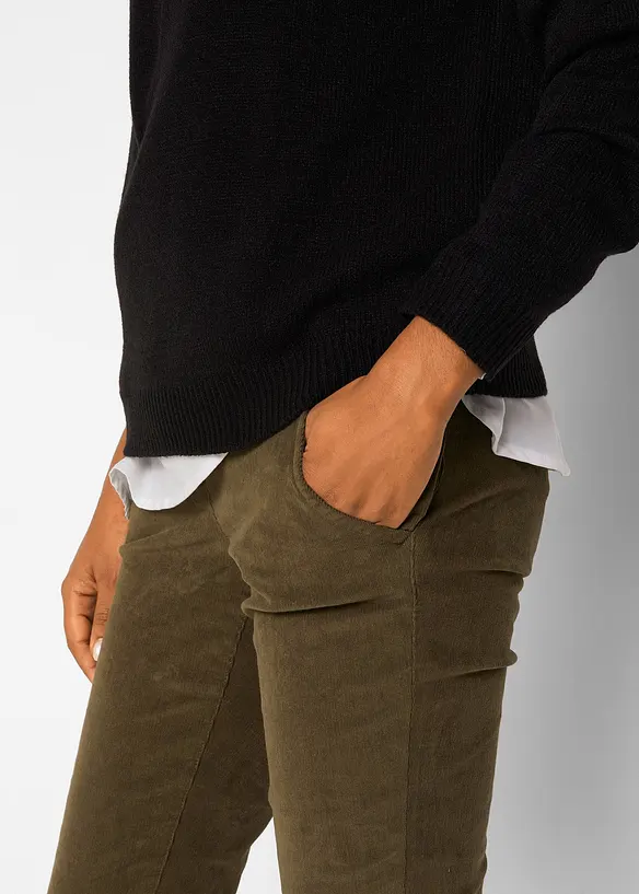 Pull col rond en maille, bonprix