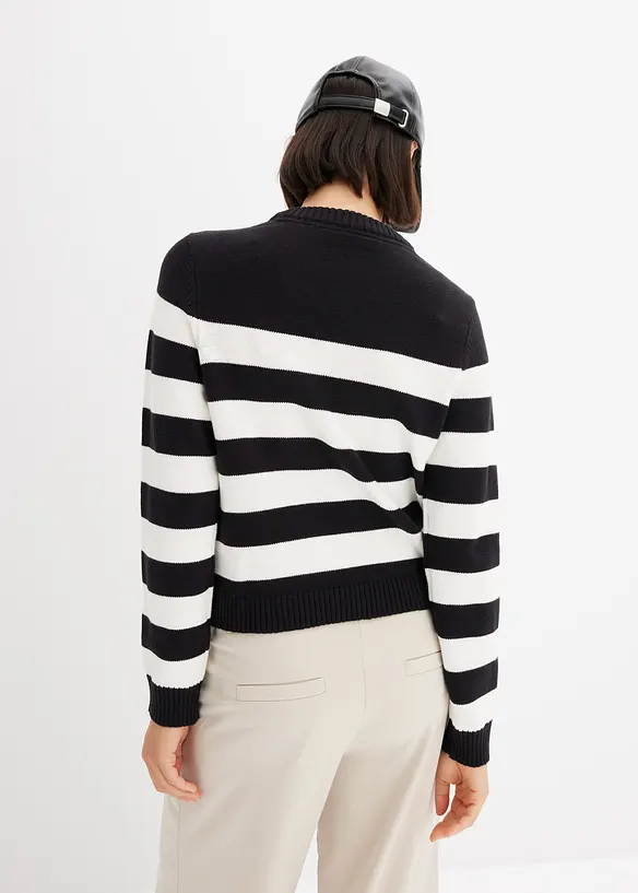 Pull ray&eacute;, bonprix