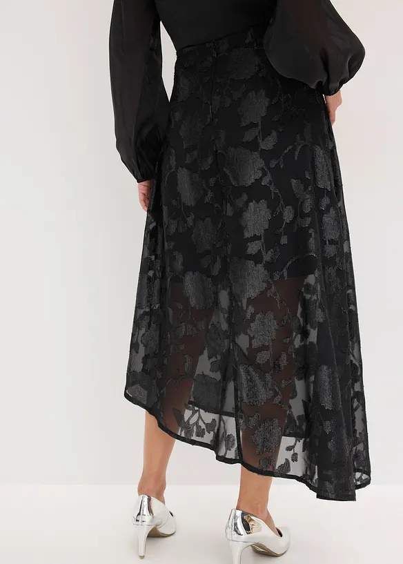 Jupe longue et asym&eacute;trique, bonprix