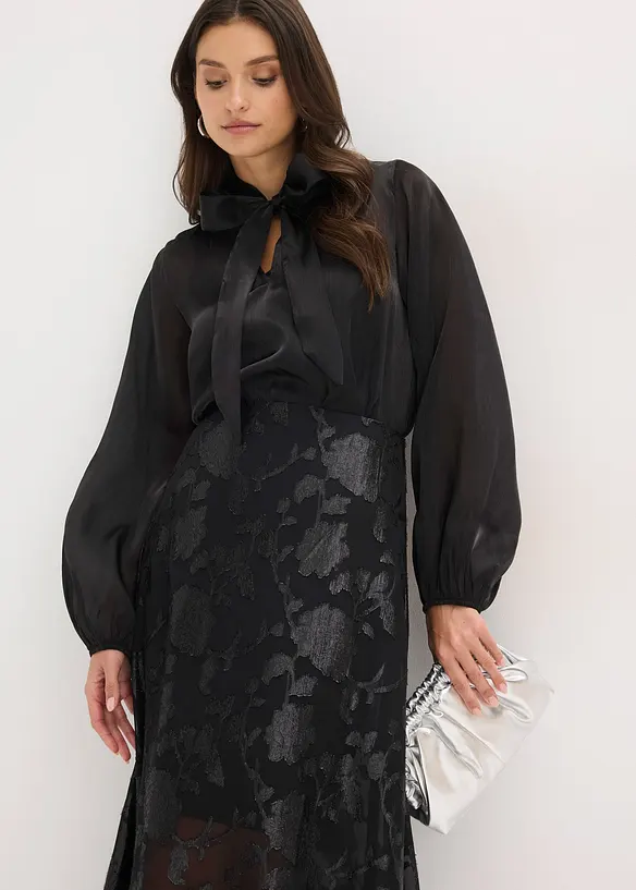 Jupe longue et asym&eacute;trique, bonprix