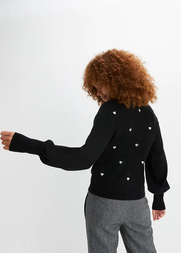 Pull en fine maille de viscose m&eacute;lang&eacute;e, bonprix