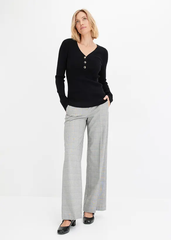 Pull c&ocirc;tel&eacute; en viscose m&eacute;lang&eacute;e, bonprix