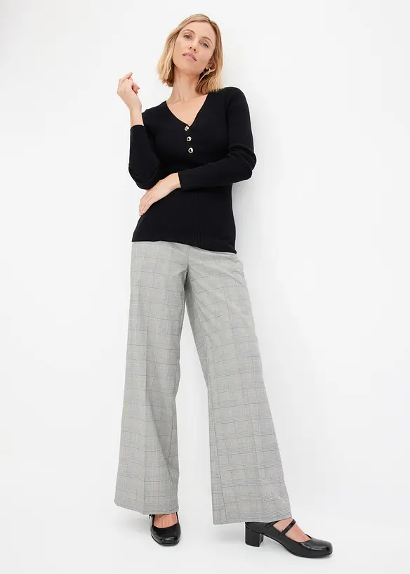 Pull c&ocirc;tel&eacute; en viscose m&eacute;lang&eacute;e, bonprix