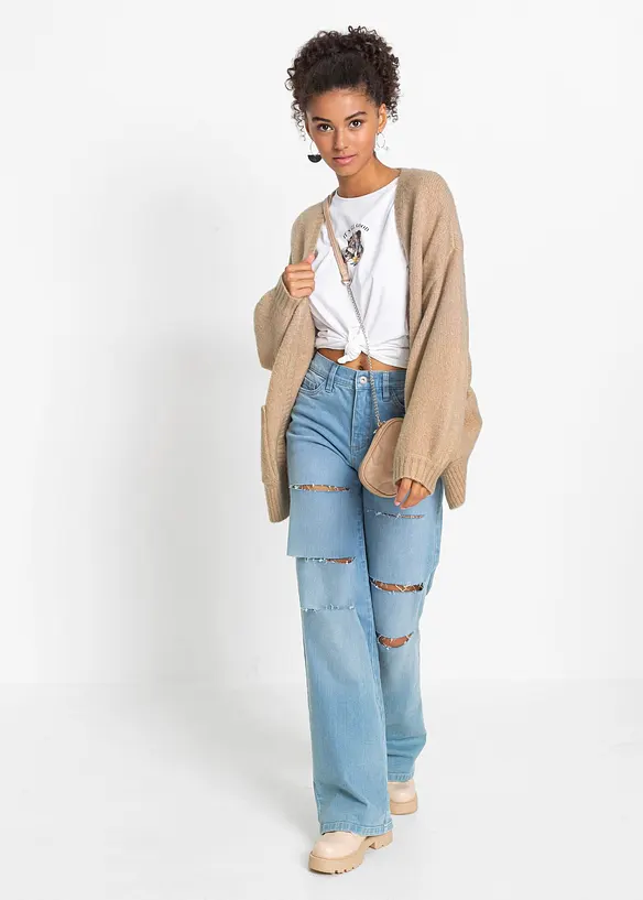 Gilet en maille oversize, bonprix