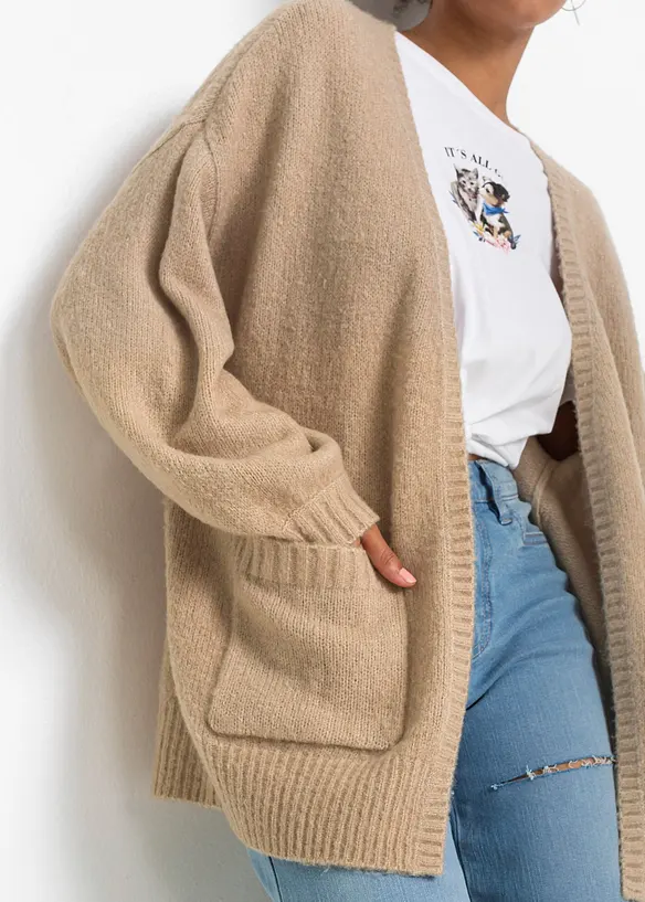 Gilet en maille oversize, bonprix