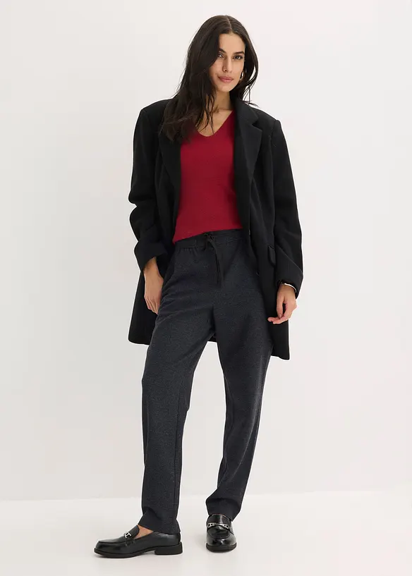 Pull manches courtes c&ocirc;tel&eacute;, bonprix