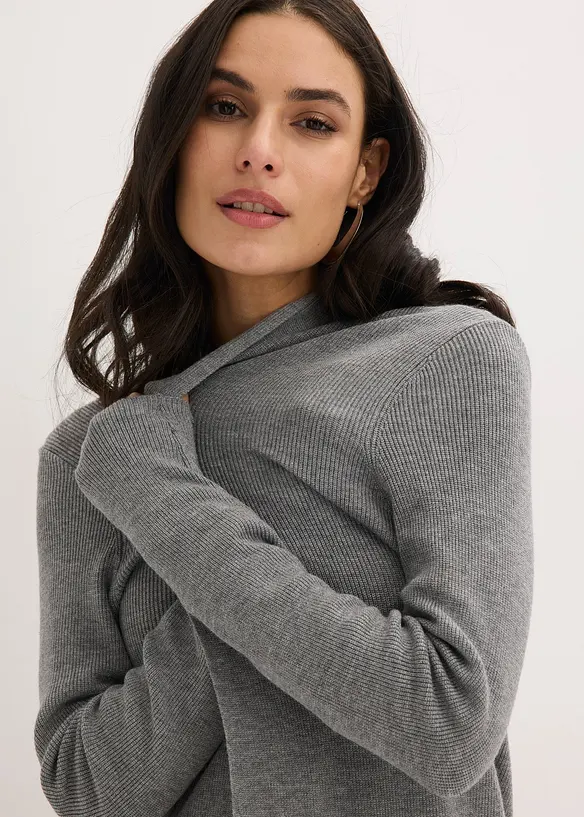 Gilet long en maille, bonprix