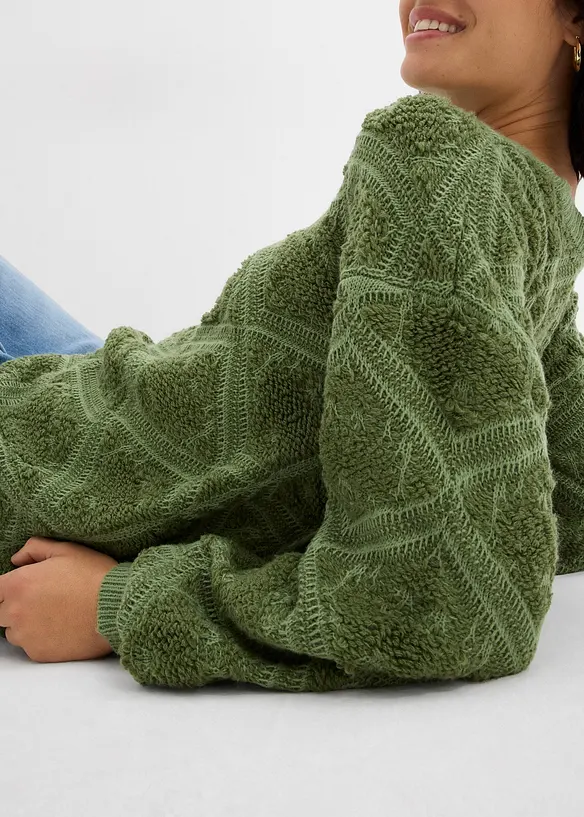 Pull en maille boxy, bonprix