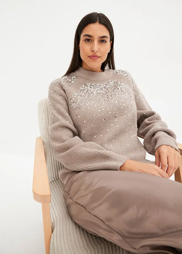 Pull &agrave; sequins, bonprix