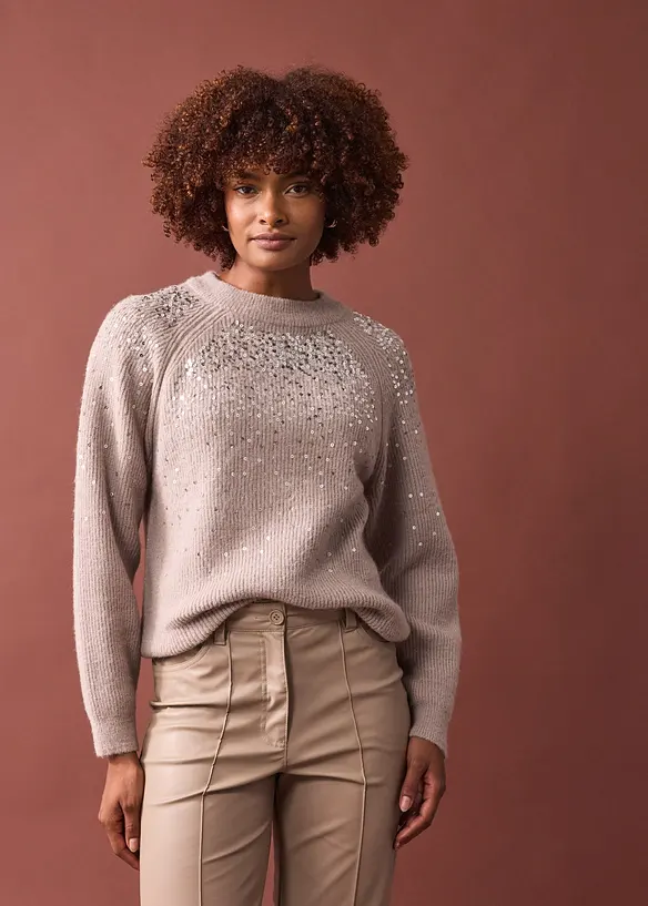 Pull &agrave; sequins, bonprix