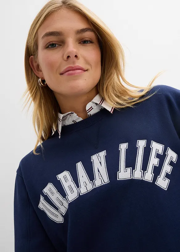 Sweat oversize 100% coton, bonprix