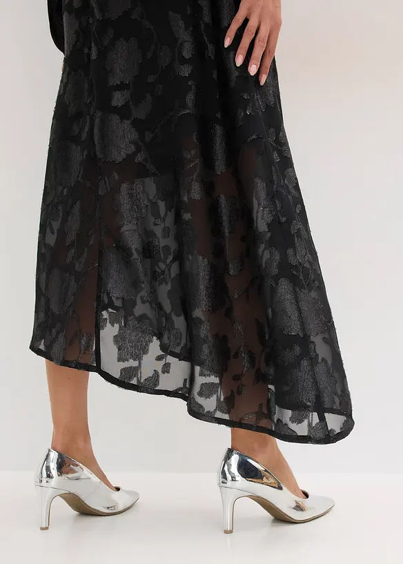 Jupe longue et asym&eacute;trique, bonprix