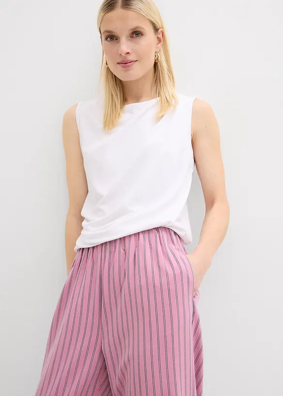 Pantalon fluide &agrave; taille &eacute;lastiqu&eacute;e, bonprix