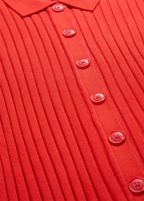 Gilet en maille c&ocirc;tel&eacute;e, bonprix