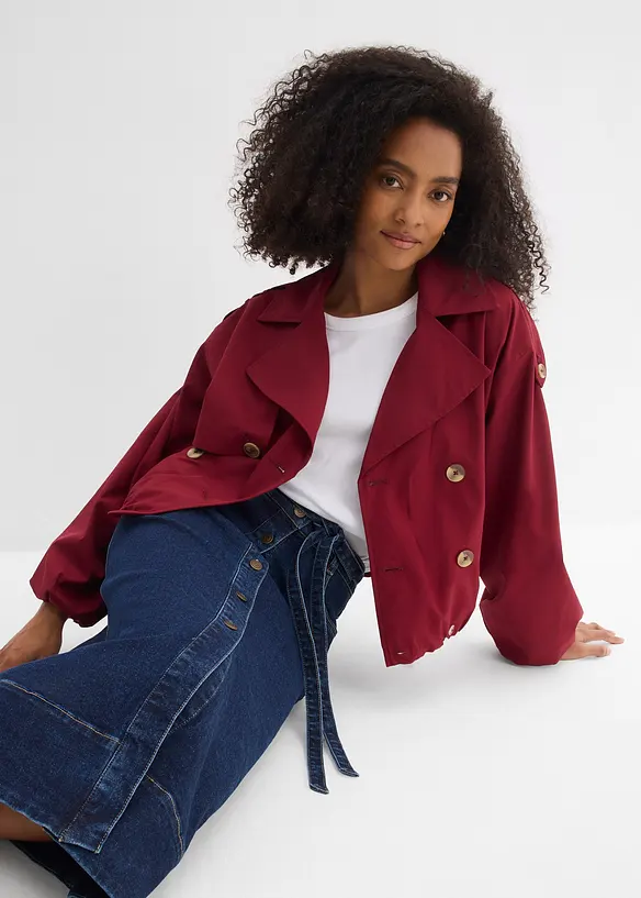 Jupe midi en jean avec boutons, bonprix