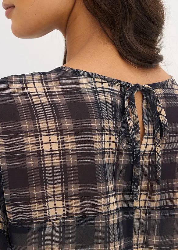 Robe en mousseline &agrave; volants, bonprix