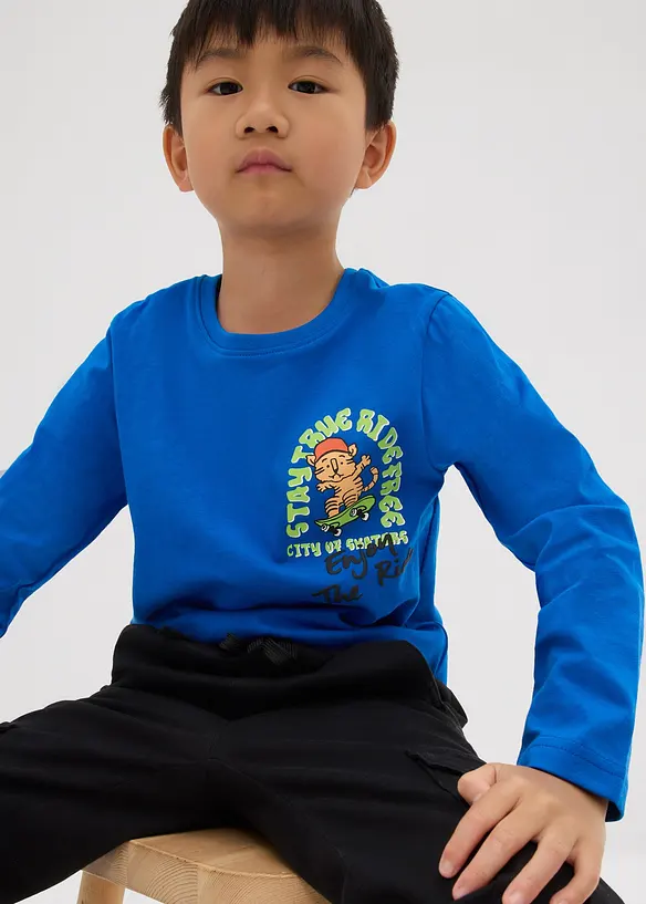 T-shirt manches longues 100% coton, bonprix