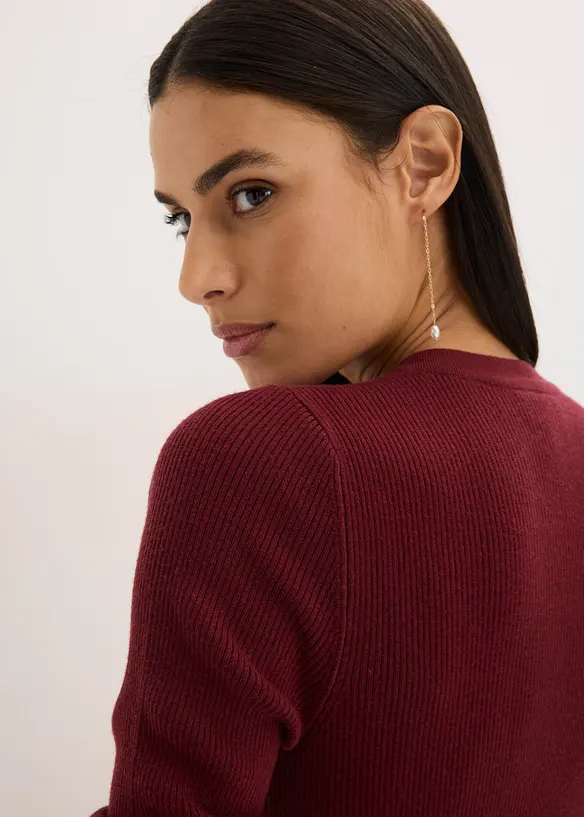 Pull c&ocirc;tel&eacute; en viscose m&eacute;lang&eacute;e, bonprix