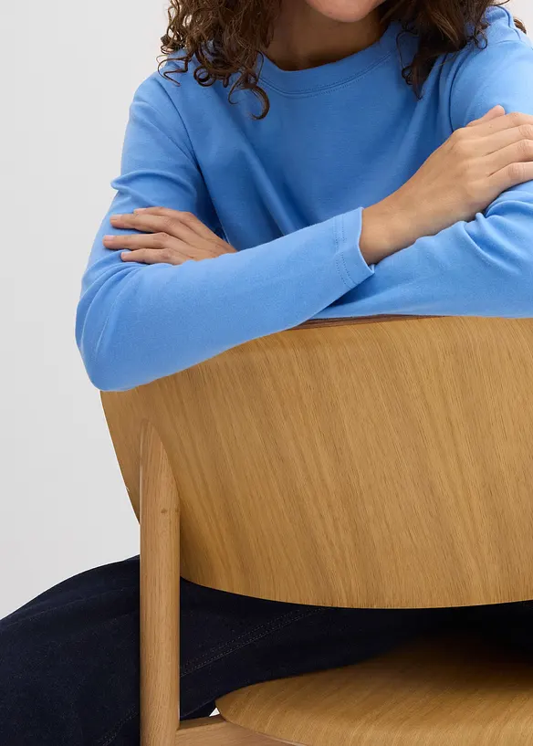 T-shirt manches longues 100% coton &eacute;pais, bonprix