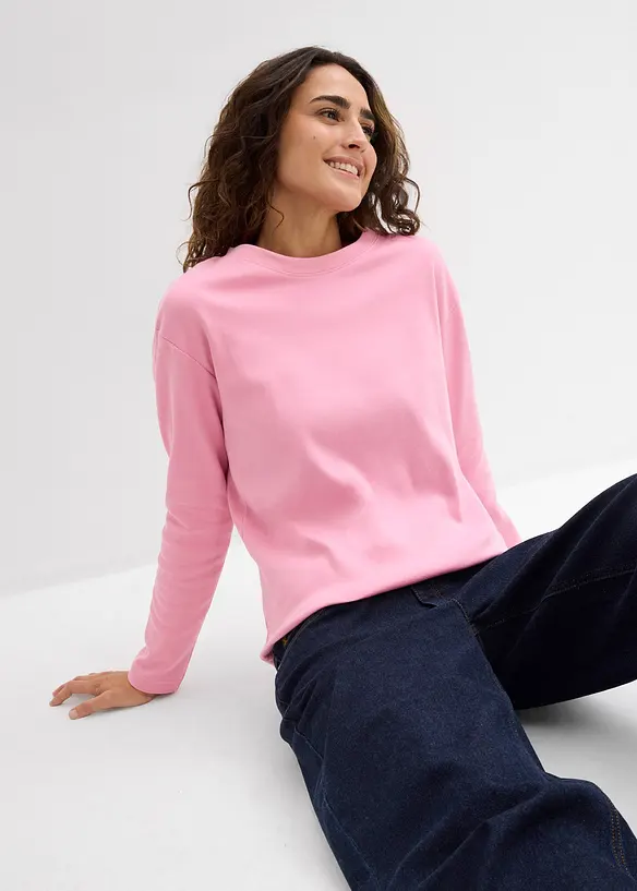 T-shirt manches longues 100% coton &eacute;pais, bonprix