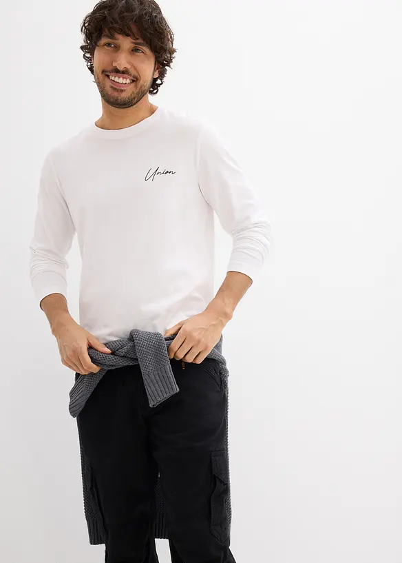 T-shirt manches longues extensible, slim, bonprix