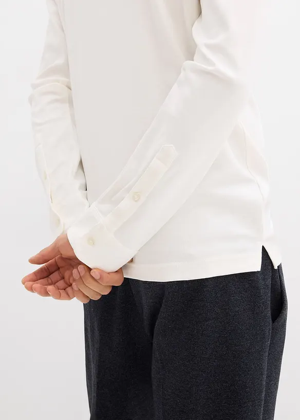Polo manches longues en coton ultra doux, regular, bonprix