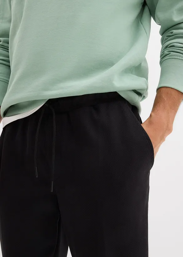 Pantalon slim en coton piqu&eacute; extensible, bonprix