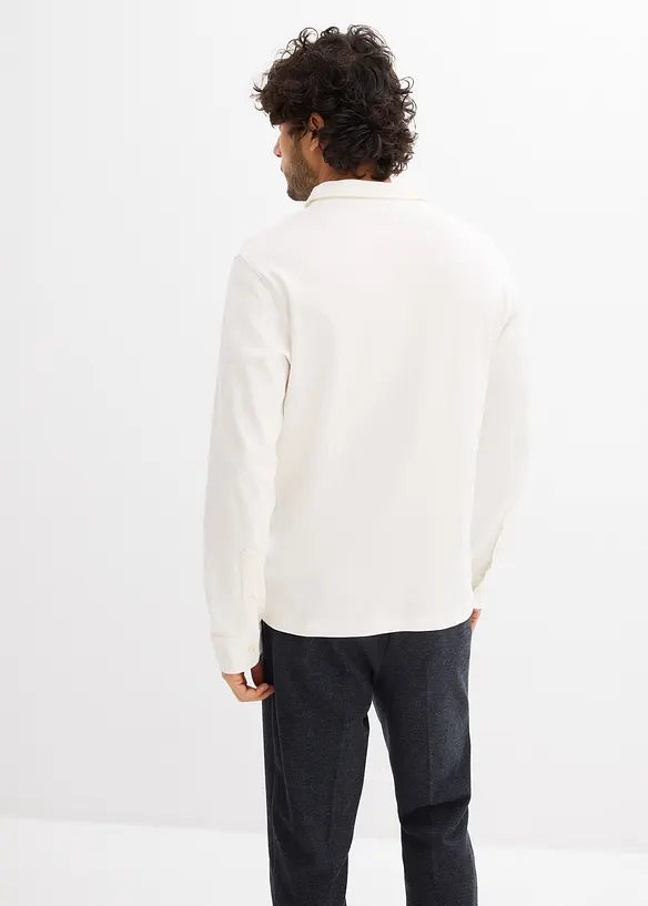 Polo manches longues en coton ultra doux, regular, bonprix