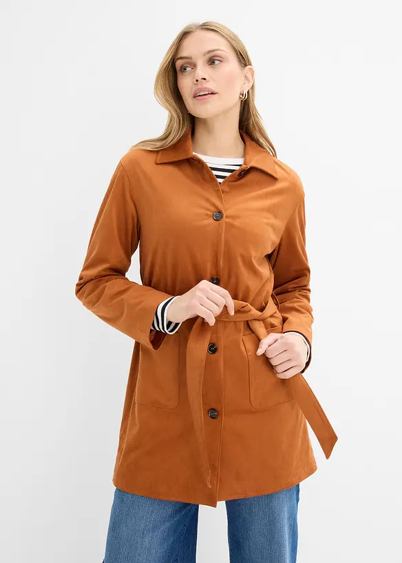 Manteau court avec ceinture, bonprix
