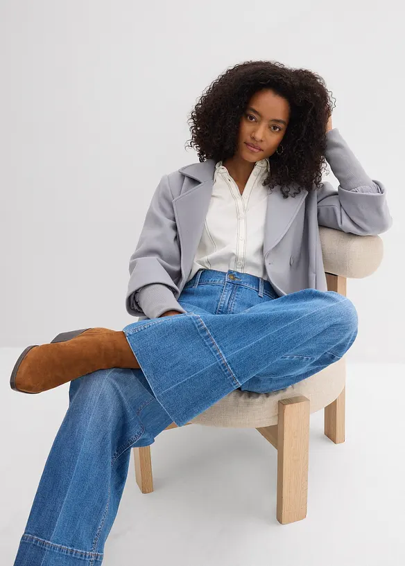 Jean large taille haute, bonprix