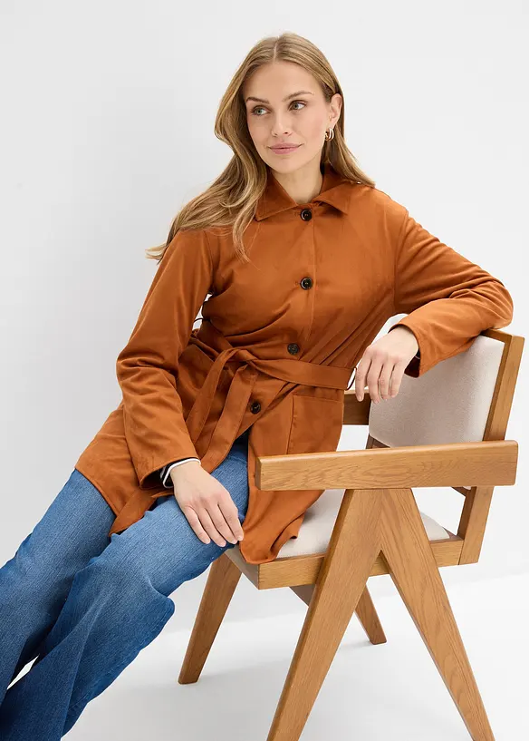 Manteau court avec ceinture, bonprix