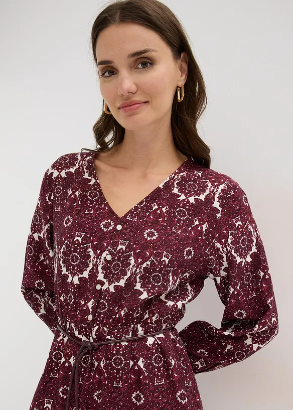 Robe midi en mati&egrave;re douce, bonprix