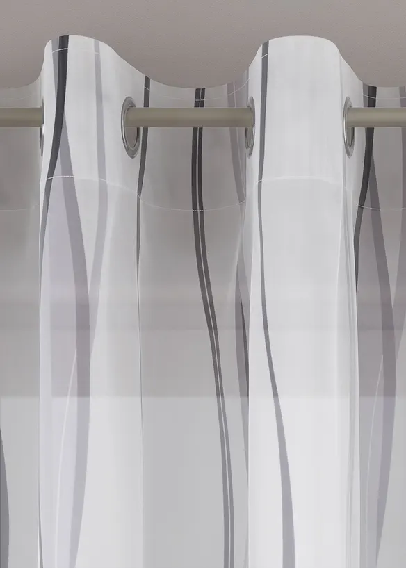 Voilage imprim&eacute; vagues (1 pce), bonprix