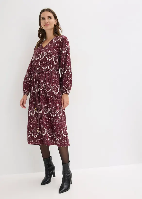Robe midi en mati&egrave;re douce, bonprix