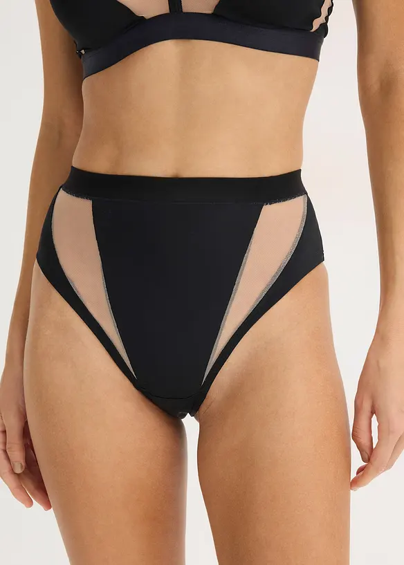 String taille haute &agrave; empi&egrave;cement transparents, bonprix