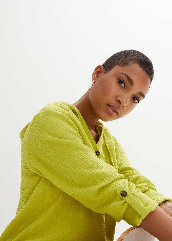 Blouse l&eacute;g&egrave;re en gaze de coton, bonprix