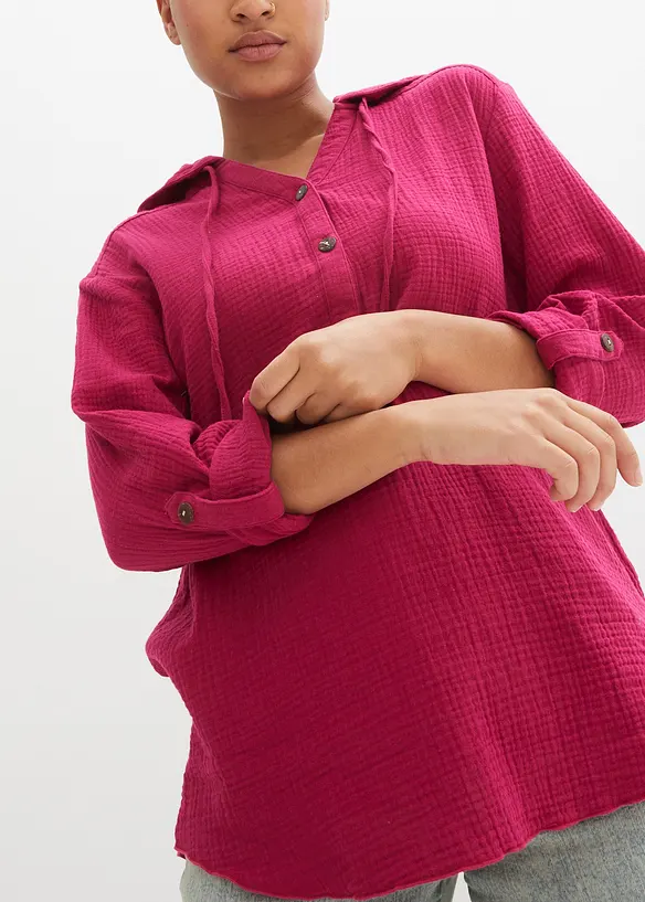 Blouse l&eacute;g&egrave;re en gaze de coton, bonprix