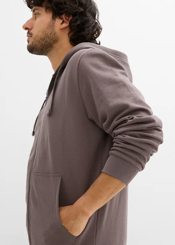 Sweat zipp&eacute; &agrave; capuche, regular, bonprix