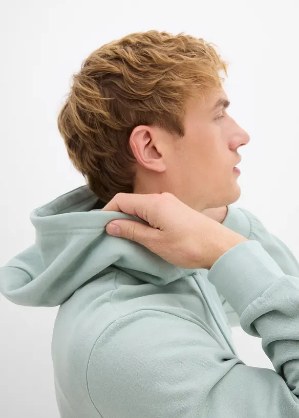 Sweat zipp&eacute; &agrave; capuche, regular, bonprix