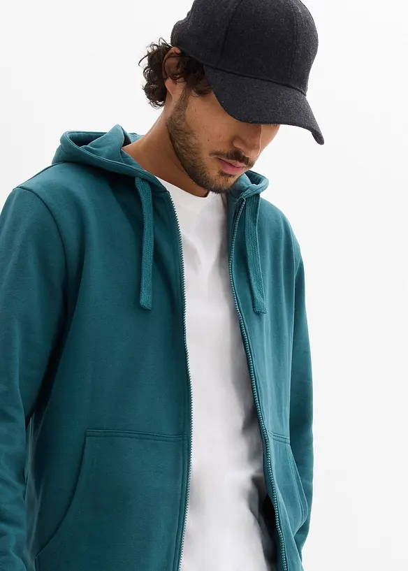 Sweat zipp&eacute; &agrave; capuche, bonprix