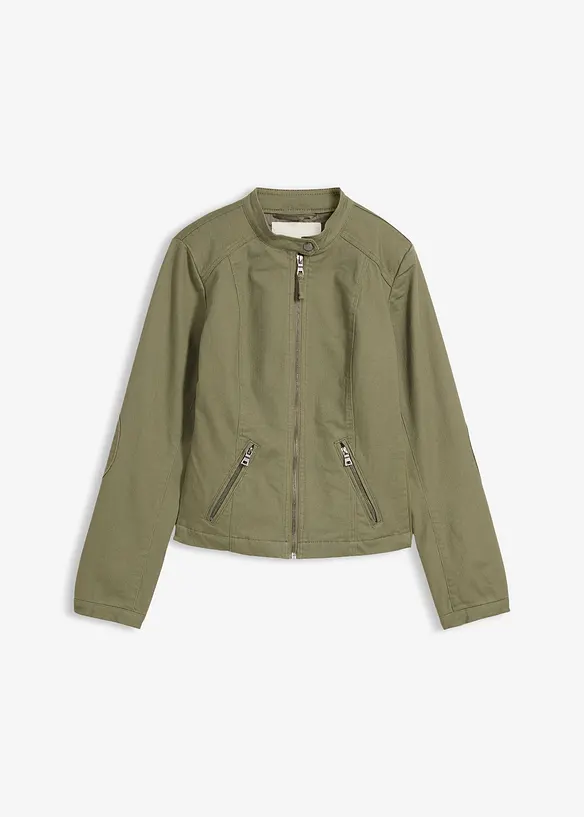 Veste en coton twill avec empi&egrave;cements lat&eacute;raux extensibles, bonprix