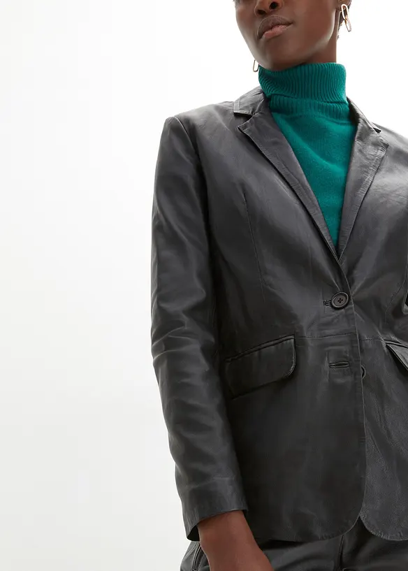 Blazer en cuir d&rsquo;agneau nappa, bonprix