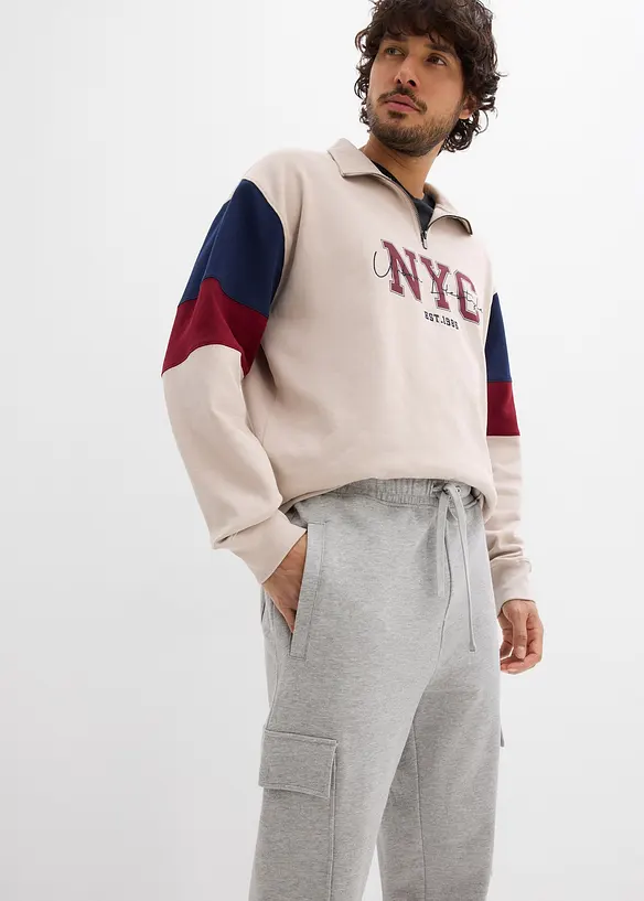 Pantalon de jogging avec poches cargo, loose, bonprix