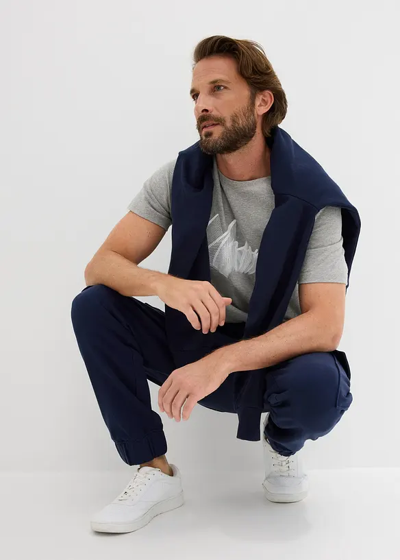 Pantalon de jogging avec poches cargo, loose, bonprix